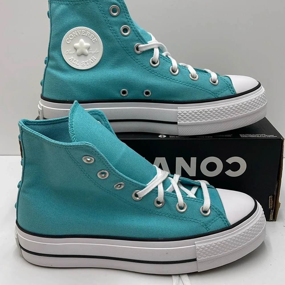 Converse WMNS CTAS LIFT HI
OCEAN DRIP/WHITE/BLACK A06492C Platforms Sneakers - Picture 2 of 16